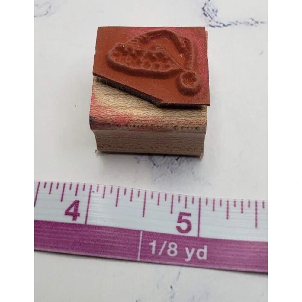 Christmas Themed Lot of 5 Holiday Wood Mounted Rubber Stamps